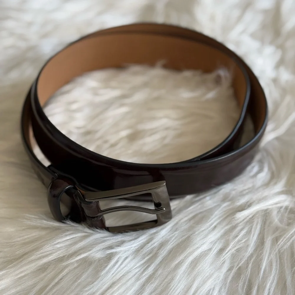 Dockers | Men’s Deep Brown Shiny Size 36 Belt Genuine Leather